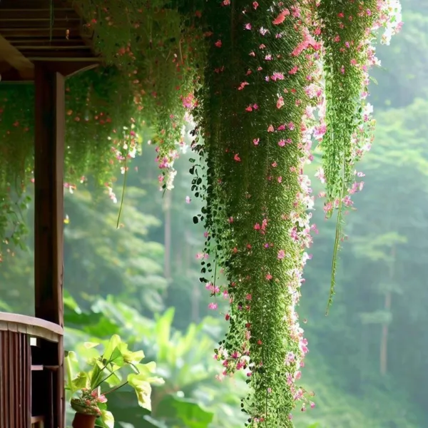 Previslé ťahavé kvety na balkon